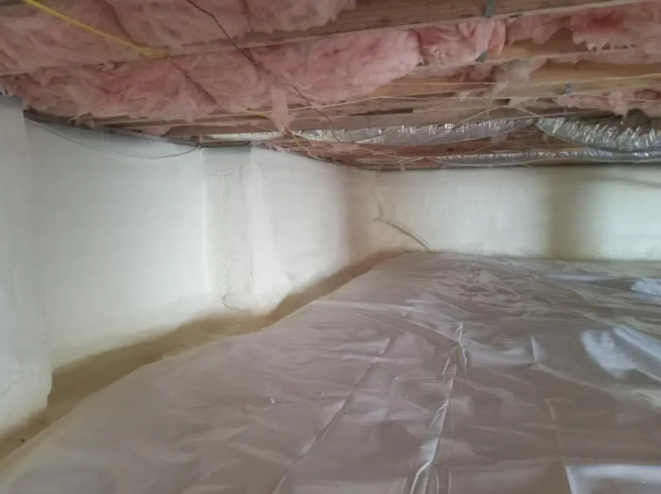 Crawl space encapsulation with closed-cell spray foam for Roof Waterproofing in Silvis